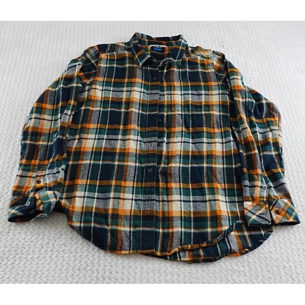 kavu plaid button down shirt size xl long sleeve flannel